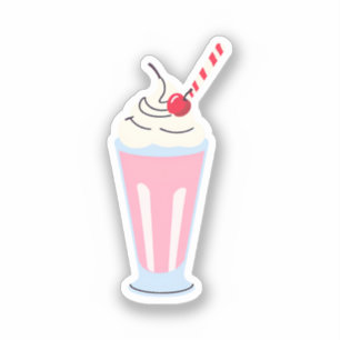 Sticker Milkshake à la fraise