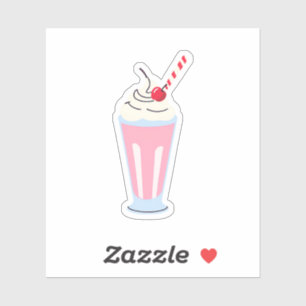 Sticker Milkshake à la fraise