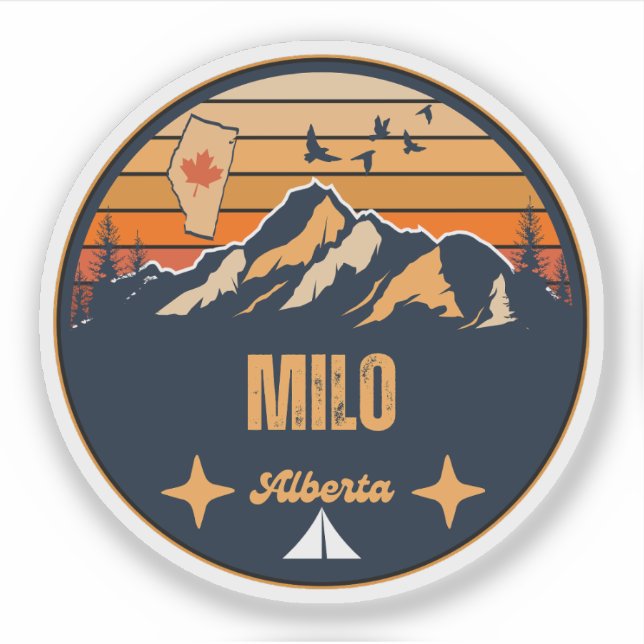 Sticker Milo, Alberta (Devant)