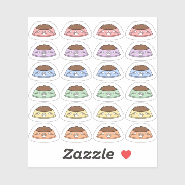 Sticker Mini alimentation Rappel de chat Animaux de compag (Feuille)