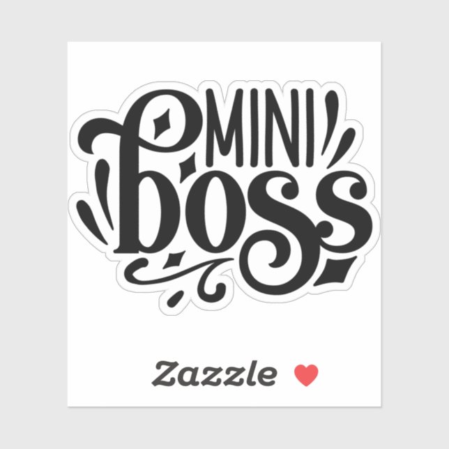 Sticker Mini Boss, chef de bébé (Feuille)