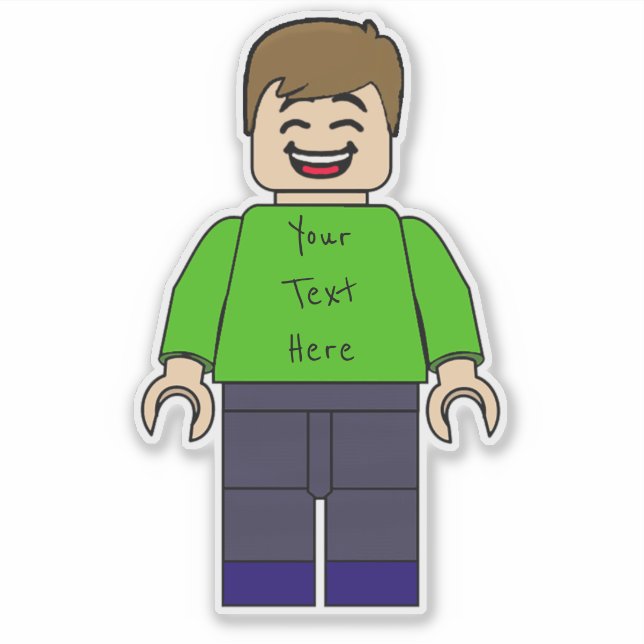 Sticker Minifig Garçon Personnalisé (Devant)