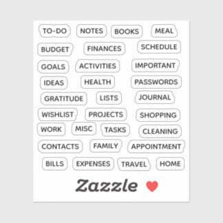 Sticker Minimal Text Planner Tab Label Binder Divider Tab