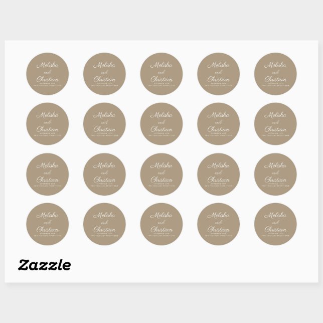  Sticker Minimalist Modern Wedding (Sheet)