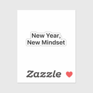Sticker Minimalist 'New Year, New Mindset'  Motivational 