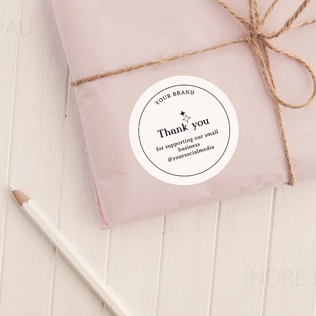 Sticker minimaliste Merci d'entreprise (Créateur téléchargé)