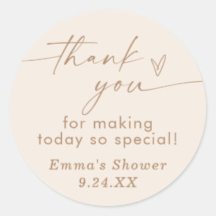 Sticker minimaliste Merci Favor, Moderne Neutre