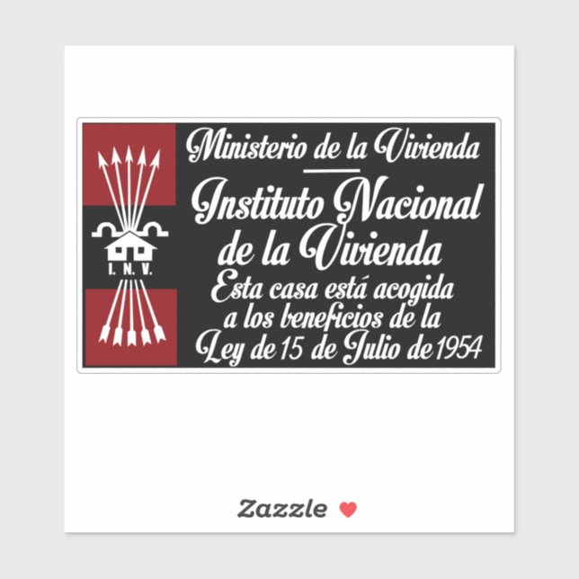 Sticker Ministerio de la Vivienda (Feuille)