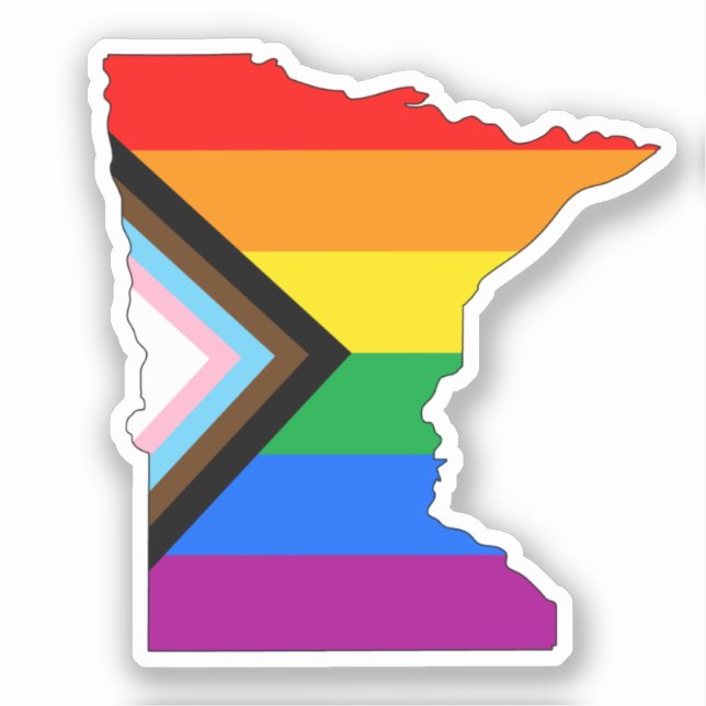 Sticker Minnesota State Pride LGBTQ Progress Pride (Recto)