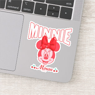 Sticker Minnie Mouse Rétro Sourire Cerise