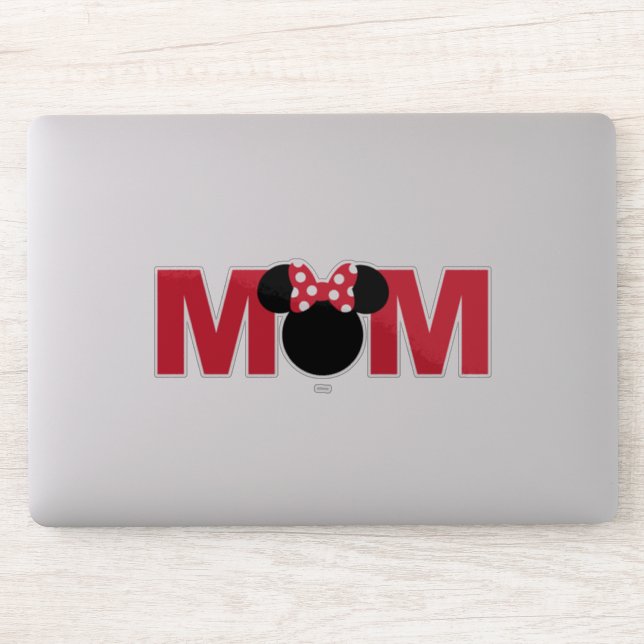 Sticker Minnie Mouse | Rouge et blanc - Maman (Ordinateur)