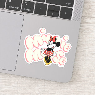 Sticker Minnie Mouse Tourbillon à pois de style