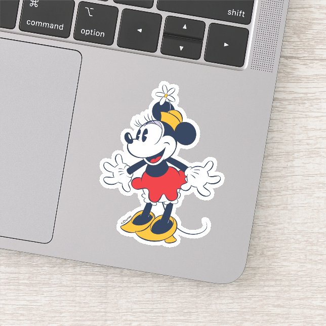 Sticker Minnie | Pose Casquette Fun Flower (Détail)