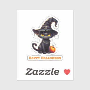 Sticker Minuit Halloween Le Chat Noir Cuisiné