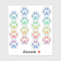Minuscule arc-en-ciel Pawprints Animaux Tracks Dec