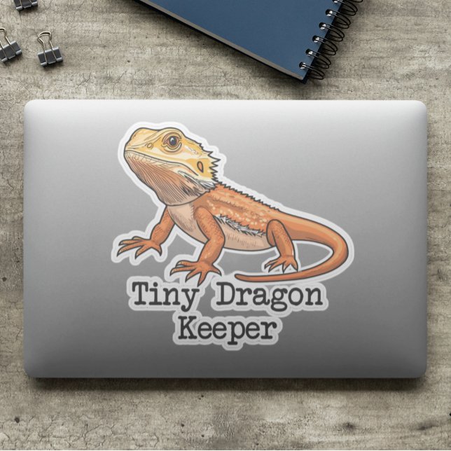 Sticker Minuscule gardien de dragon à tête barrée (Créateur téléchargé)
