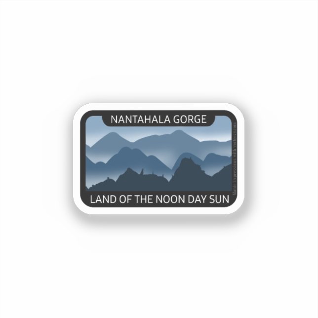 Sticker (Minuscule) Gorge de Nantahala, Terre du Soleil du (Recto)