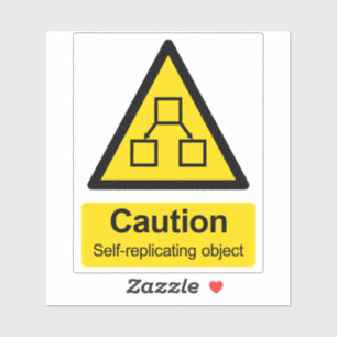 Sticker Mise en garde autorépliquant l'autocollant d'aver