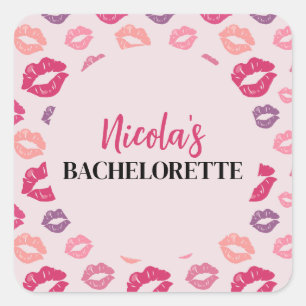 Sticker Miss Bachelorette Party Lips rose