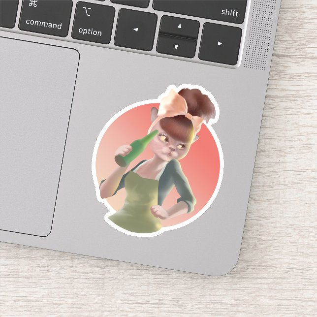 Sticker Miss Meow - Late Night Bar Series (Détail)