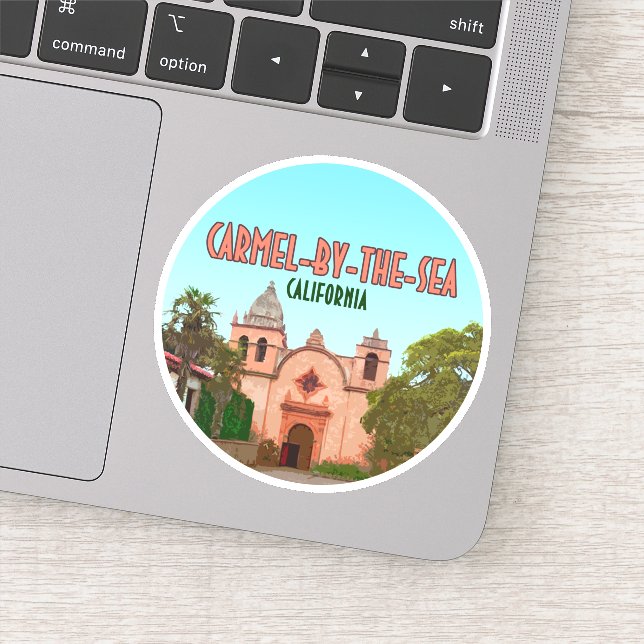 Sticker Mission Carmel-By-The-Sea Basilique Californie (Détail)