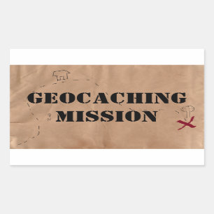 Sticker : Mission de géocaching, sur une vieille c