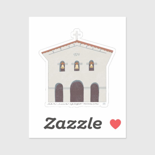 Sticker Mission San Luis Obispo de Tolosa (Feuille)
