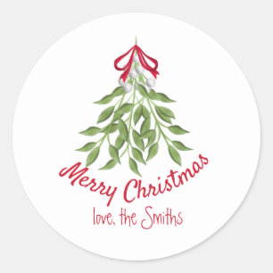 Sticker Mistletoe Holiday
