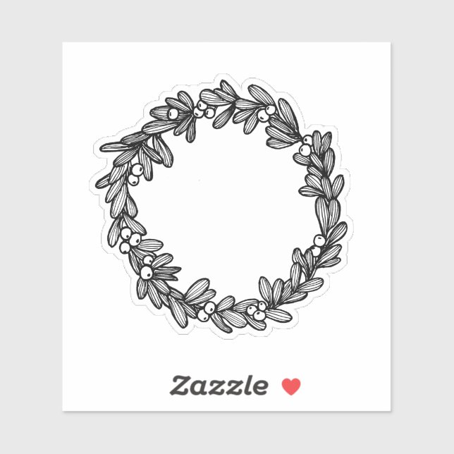 Sticker Mistletoe Wreath (Feuille)