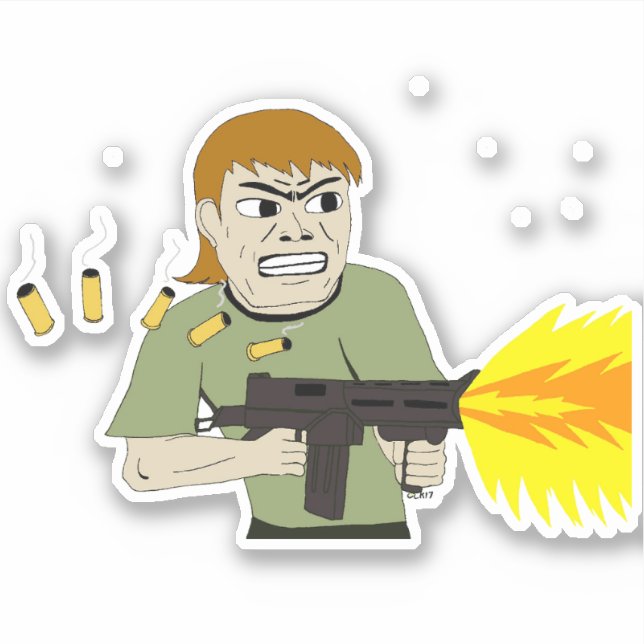 Sticker mitrailleuse (Devant)