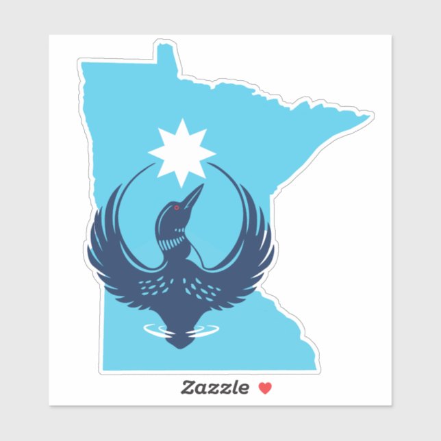 Sticker MN Loon Rising (Feuille)