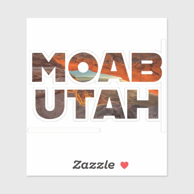 Sticker Moab Utah Arches NP (Feuille)