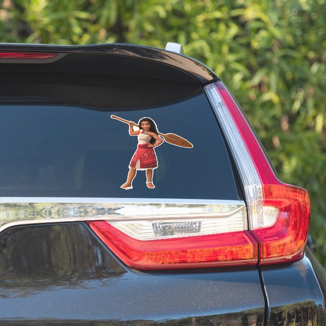 Sticker Moana est née au voyage (Côté voiture)