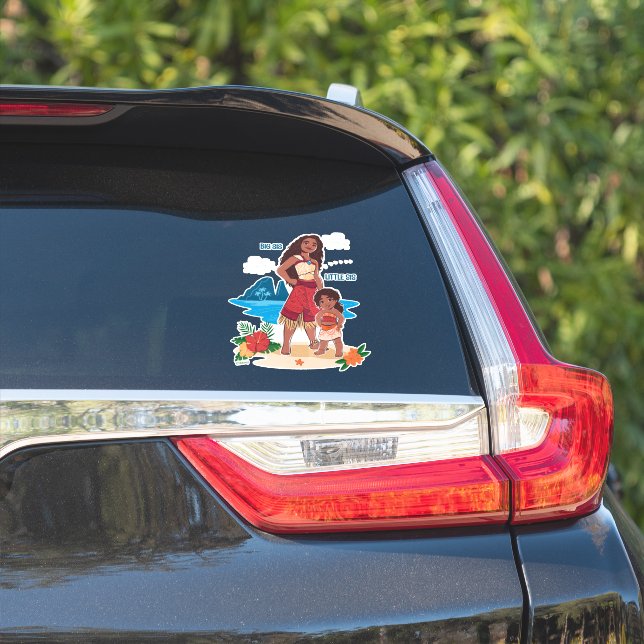 Sticker Moana & Simea : Big Sis Little Sis (Côté voiture)