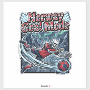Sticker Mode de but de Norvège Skeleton Striker Nations St