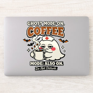 Sticker Mode Fantôme Activé Mode Café Aussi Activé Infirmi