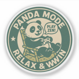 Sticker Mode Panda Relax Win Jeu