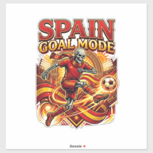 Sticker Mode squelette de but de l'Espagne Nations striker