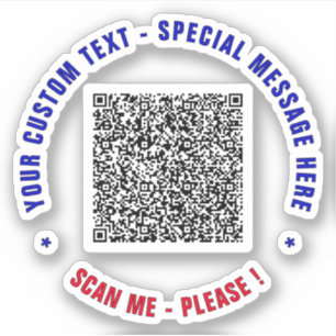 Sticker Modèle d'analyse de code QR et d'autocollant de te