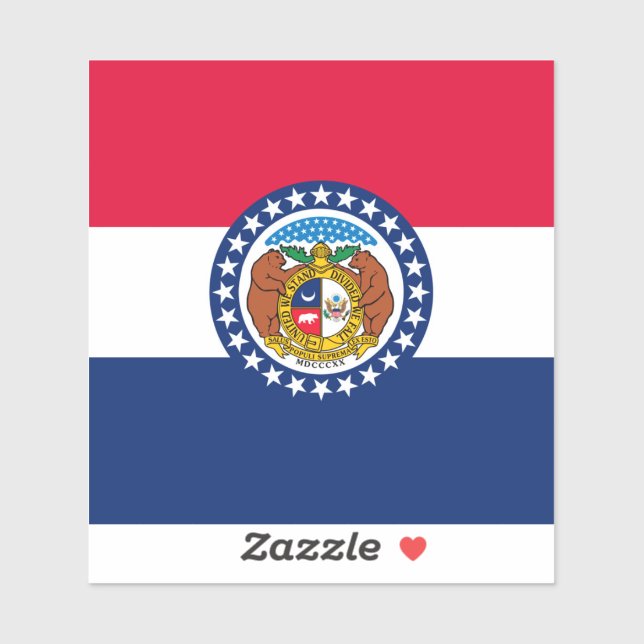 Sticker Modèle de drapeau d'État du Missouri (Feuille)