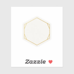 Sticker Modèle de mariage en or en hexagone ultra-mince de