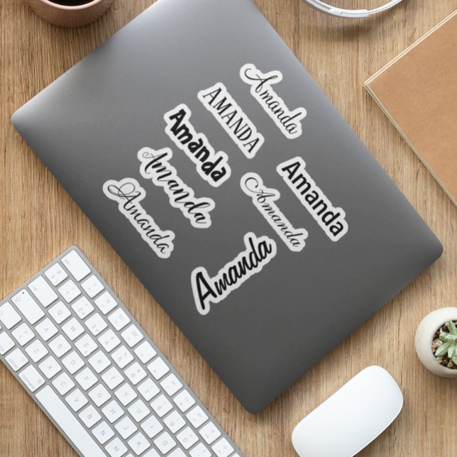 Sticker Modèle de nom personnalisé (Créateur téléchargé)