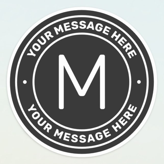 Sticker Modèle de texte personnalisable | Noir (Créateur téléchargé)