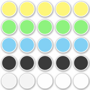 Sticker Modèle pour (25) Cercles ronds de 1,5" N'importe q