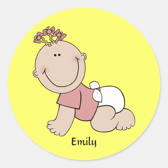 Sticker Modèle pour fille bébé (Devant)