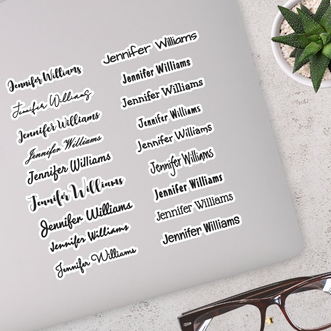 Sticker Modern Handwriting Name (18 Styles) - Black (Créateur téléchargé)