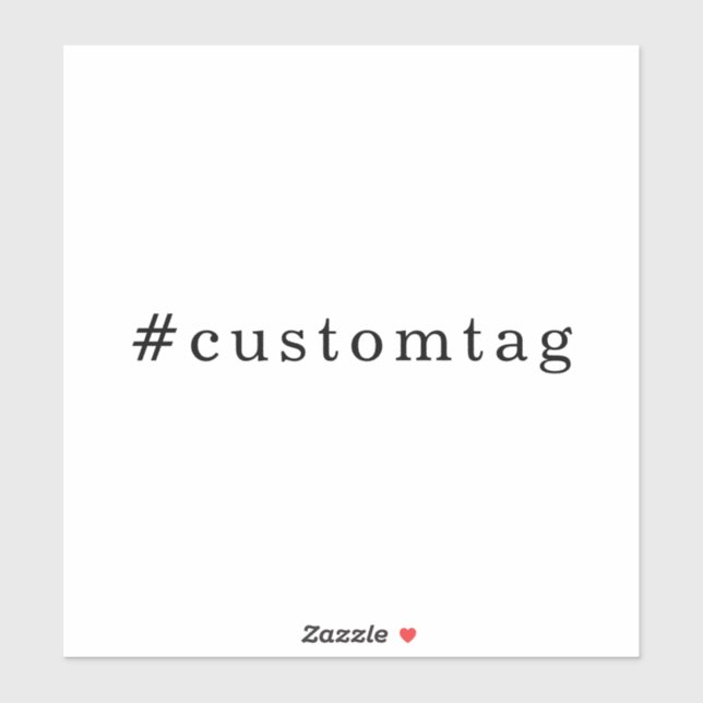 Sticker Modern Minimal Hashtag Design (Feuille)