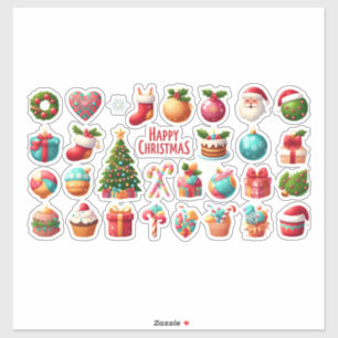 Sticker Moderne élégant de Noël 