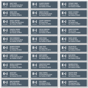 Sticker Moderne + Minimaliste Mariage Nom d'hôte Adresse