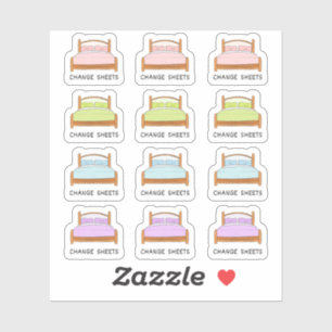 Sticker Modifier les feuilles Nettoyage des lits Rappel mé